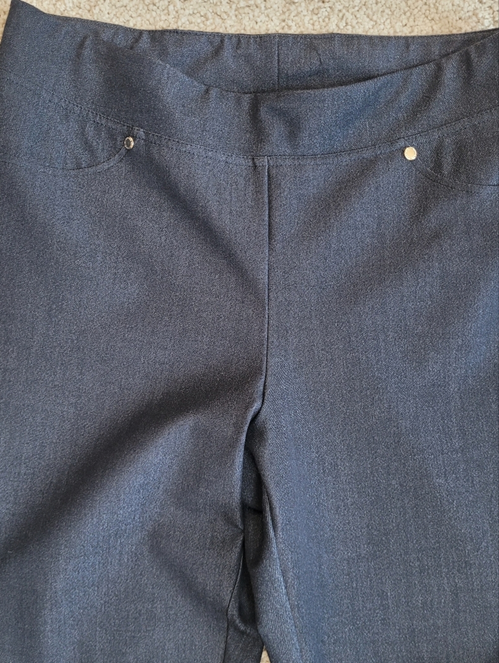 KARL LAGERFELD Woman's Dark Blue Denim Pull On Jeggings Stretchy 6/8 - Picture 6 of 6